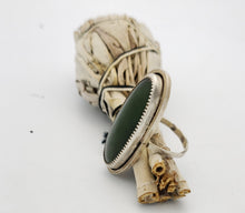 Load image into Gallery viewer, Jade Oval Serrated - Ring