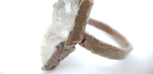 Load image into Gallery viewer, Copper Quartz Cluster Ring