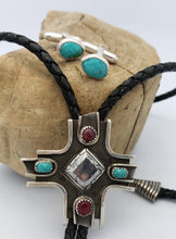 Load image into Gallery viewer, SudRuby Turquoise Bolo Tie