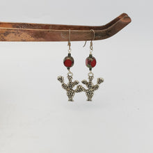 Load image into Gallery viewer, Red Cactus Earrings