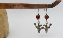 Load image into Gallery viewer, Red Cactus Earrings