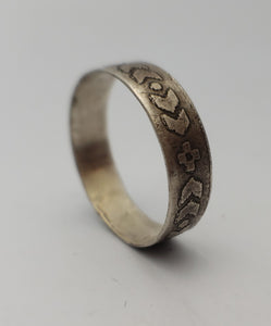 Southwestern Print Silver Band - Ring