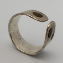 Load image into Gallery viewer, Copper Riveted Silver Band
