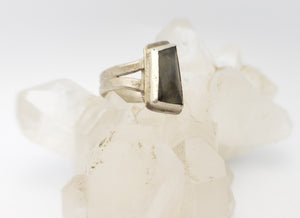 Labradorite Trapezium Ring