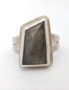 Labradorite Trapezium Ring