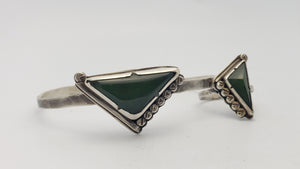 Tri Jade Cuff