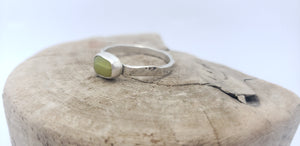 Peridot Square Ring