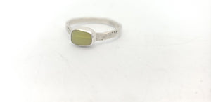 Peridot Square Ring