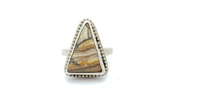 Triangle Travertine Ring