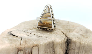 Triangle Travertine Ring