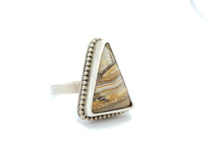 Triangle Travertine Ring