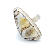 Load image into Gallery viewer, Obtuse Banded Travertine Ring
