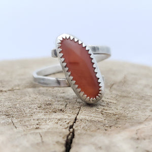 Carnelian Helix Ring