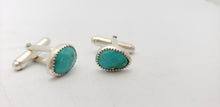 Load image into Gallery viewer, Sleeping Beauty Turquoise Cufflinks
