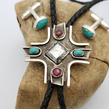 Load image into Gallery viewer, SudRuby Turquoise Bolo Tie
