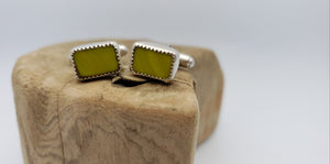 Silver Moss Cufflinks