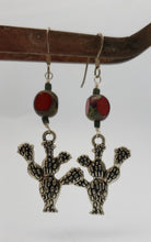 Load image into Gallery viewer, Red Cactus Earrings
