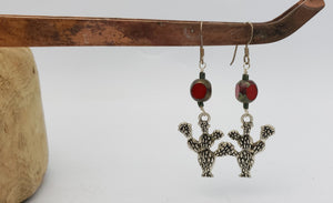 Red Cactus Earrings