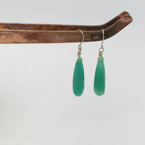 Green Onyx Drops Earrings