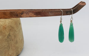 Green Onyx Drops Earrings