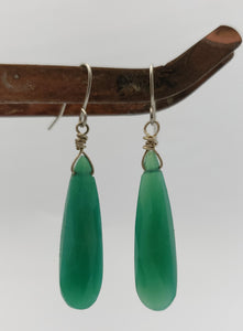 Green Onyx Drops Earrings