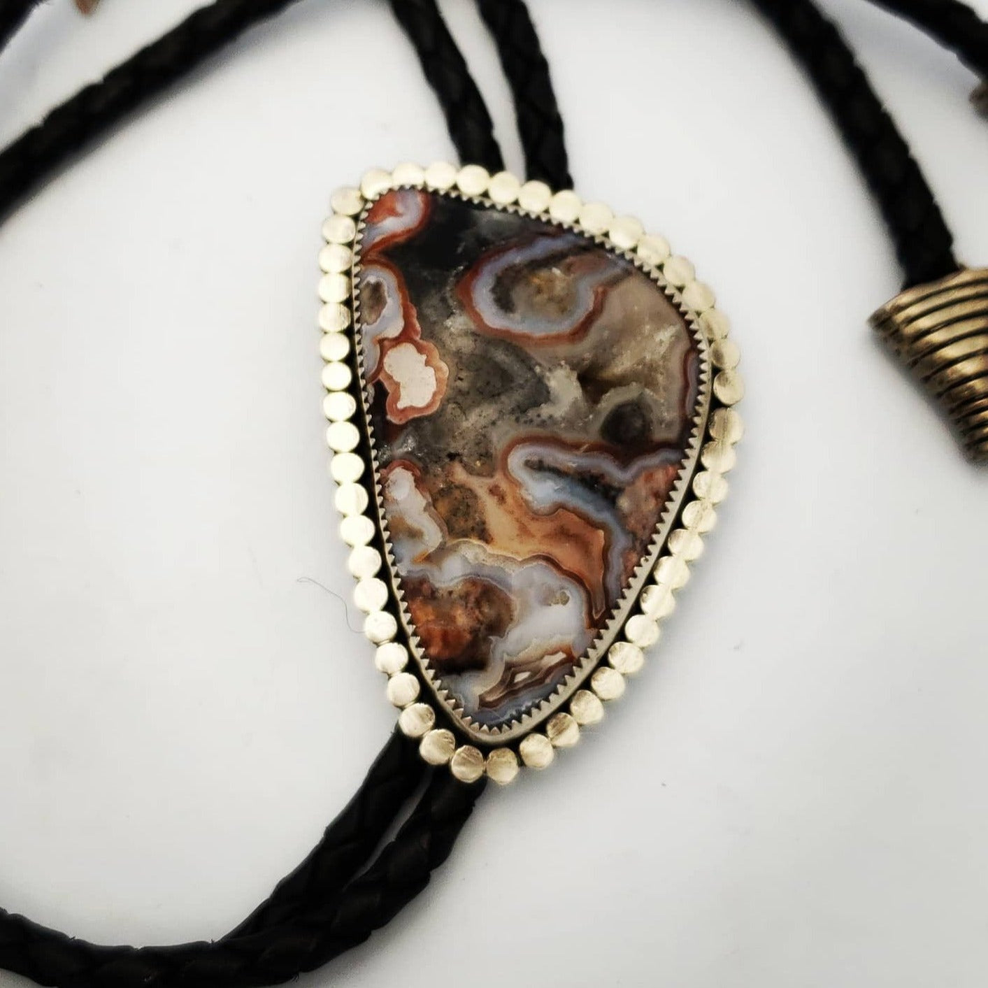 Brown Agate Bolo top Tie