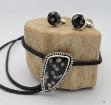 Load image into Gallery viewer, Snowflake Obsidian Bolo Tie
