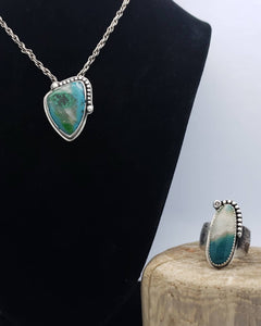 Blue Dot Chrysocolla Pendant *Custom